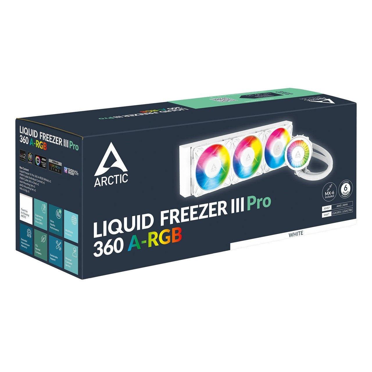 Arctic Liquid Freezer III PRO 360 A-RGB (White) · Enfriamiento Líquido AIO