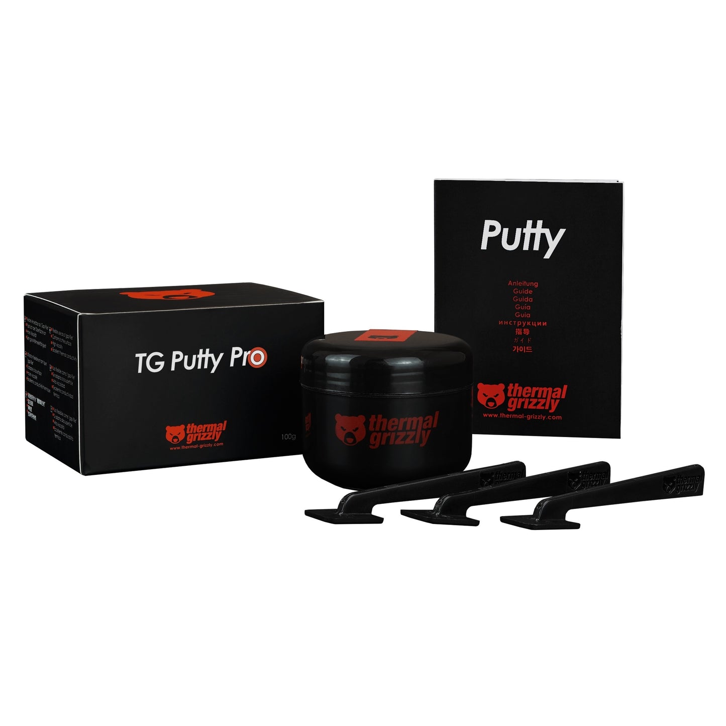 Thermal Grizzly TG Putty PRO -100 Gramos - Masilla Térmica Eléctrica No Conductora de Alto Rendimiento para Aplicaciones de GPU y PCB