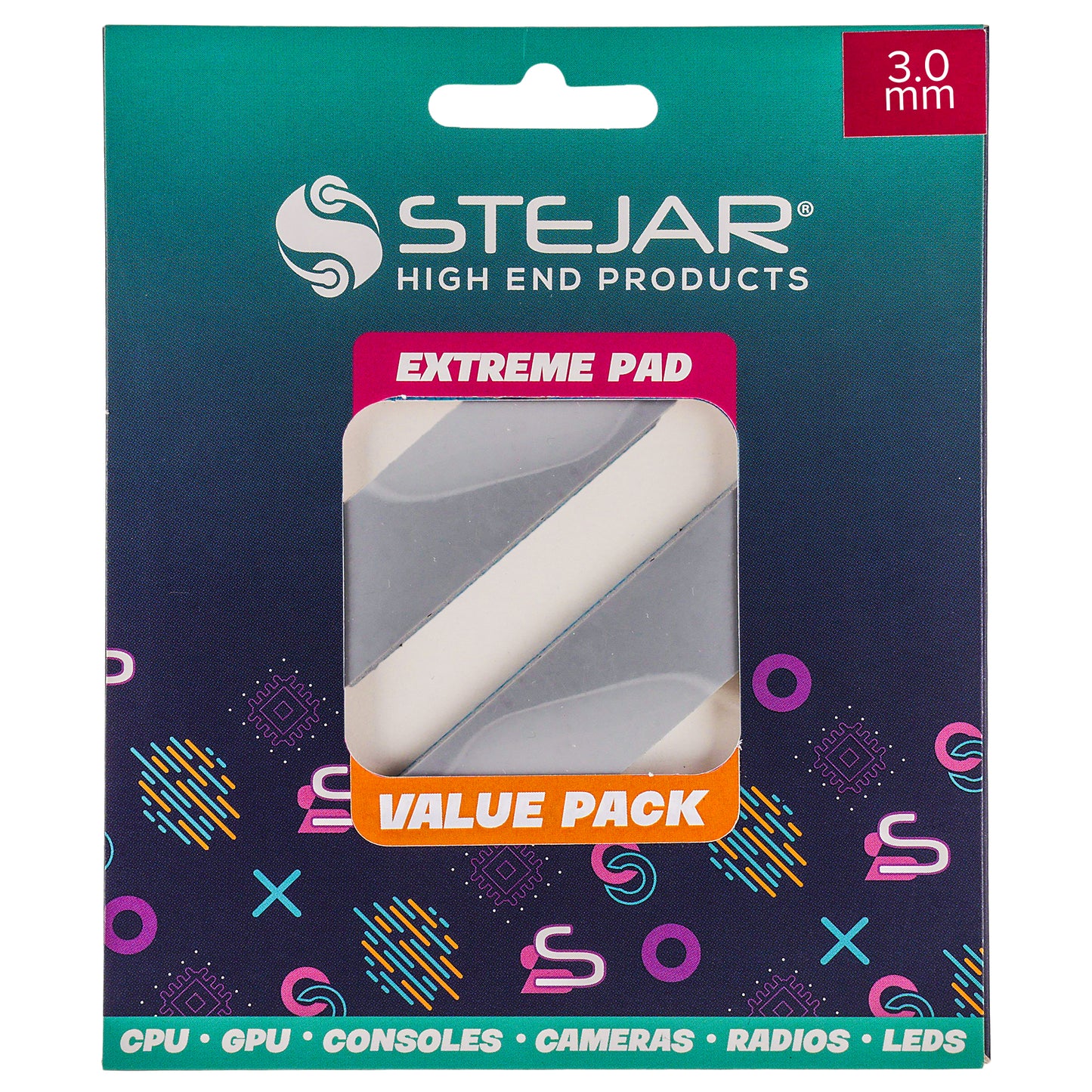 Stejar Thermal PAD 120X20X3.0MM 12.8 W/MK Extreme Alto Rendimiento Value Pack