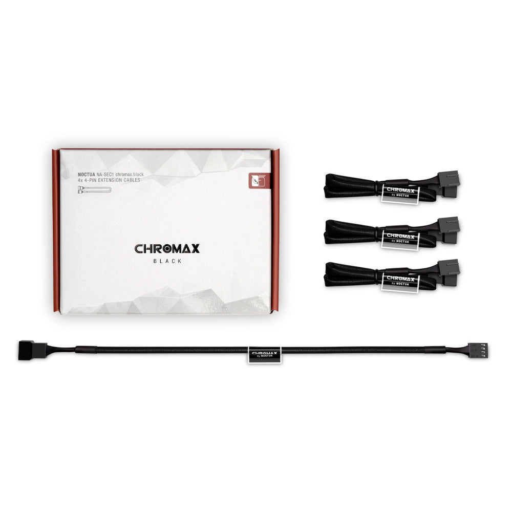 Noctua - 4 Cables de Extension NA-SEC1 CHROMAX.BLACK