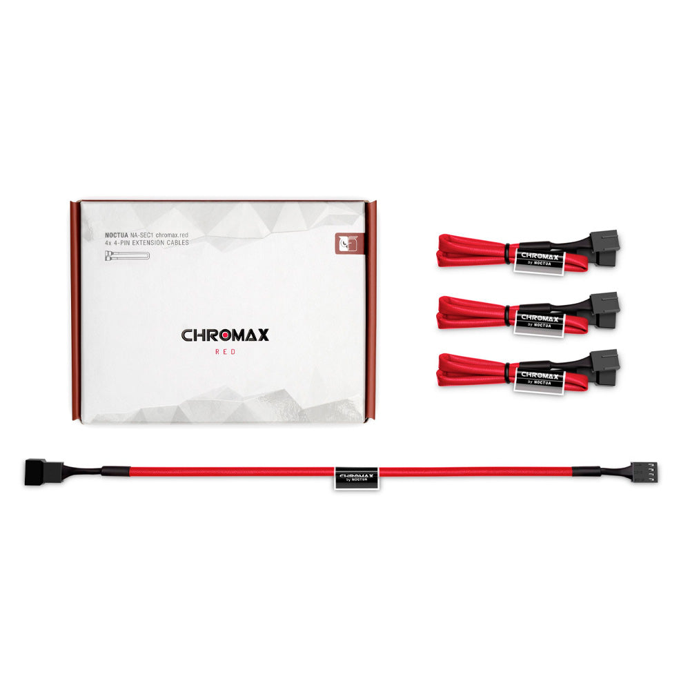 Noctua - 4 Cables de Extension Rojo NA-SEC1 CHROMAX.RED