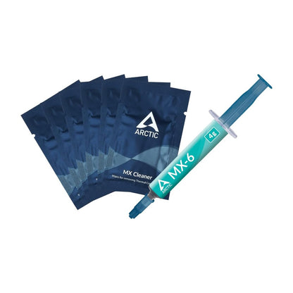 Arctic Pasta Térmica MX-6 4G con 6 Toallitas Limpiadoras