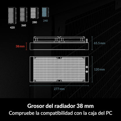 Arctic - Disipador Liquido Liquid Freezer lll - 420 A-RGB Black