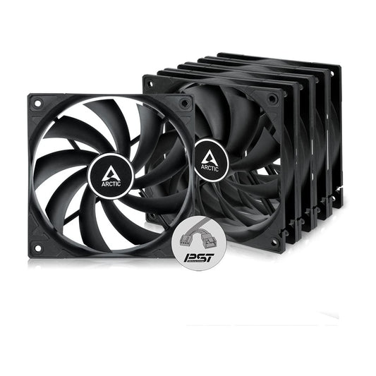 Arctic Ventilador F12 PWM PST (Black) - 5 Pack