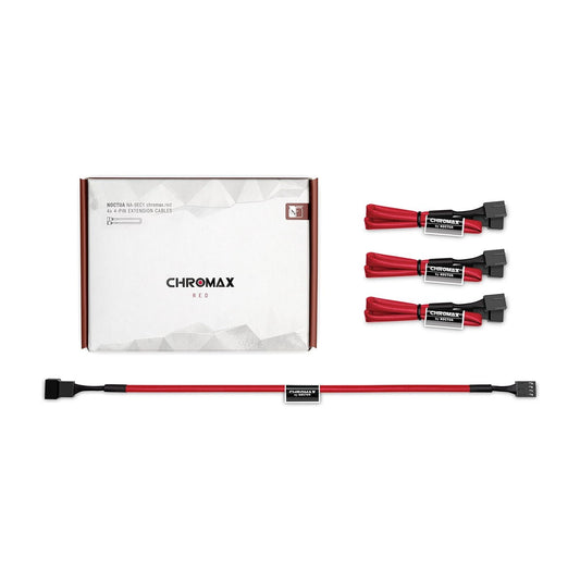 Noctua 4 Cables de Extensión Rojo NA-SEC1 CH.BK