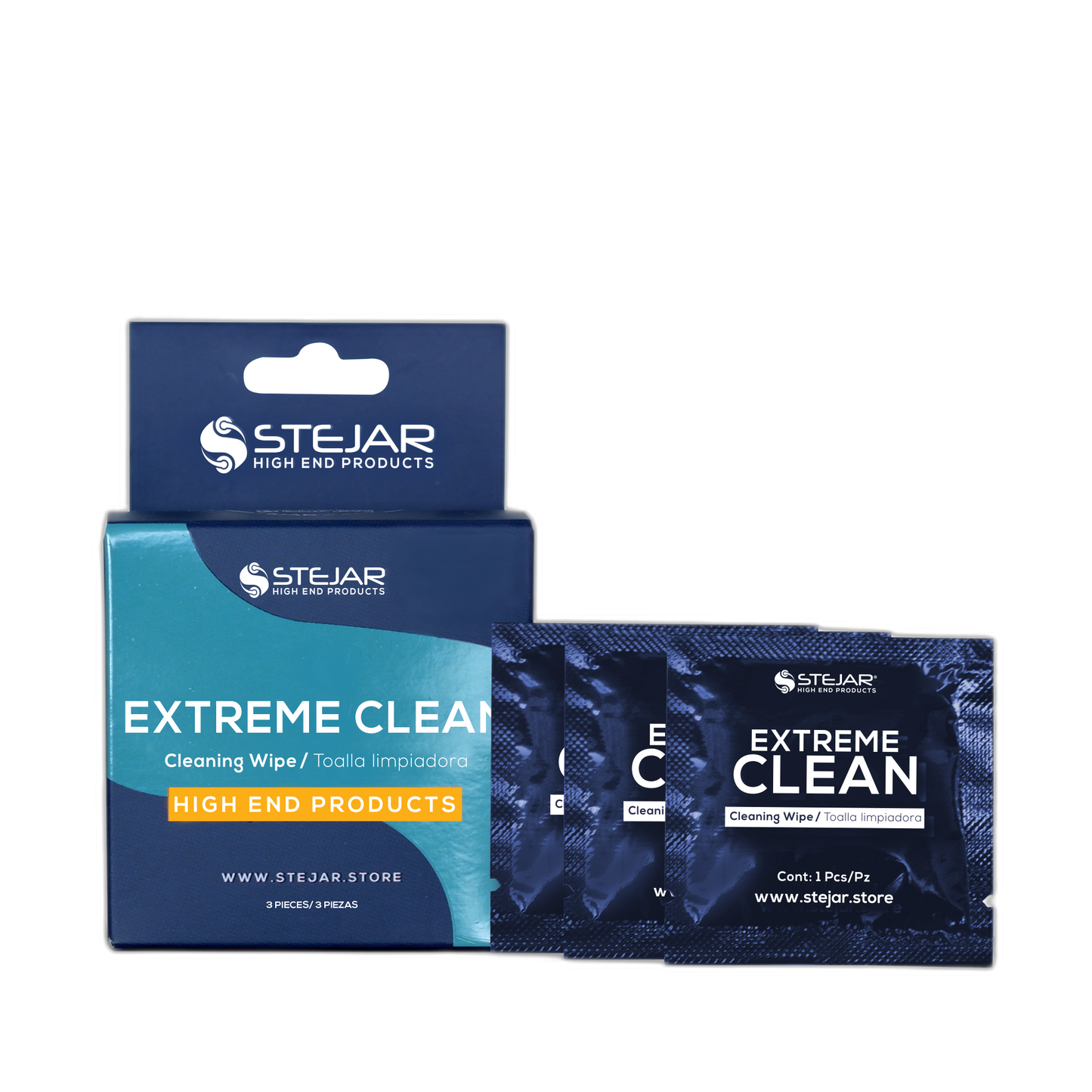 Stejar - Caja Toallas Húmedas Extreme Clean de Alcohol Isopropílico para Limpieza de Pasta Térmica