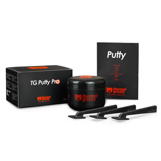 Thermal Grizzly TG Putty Pro -100 Gramos - Masilla térmica eléctrica no conductora de Alto Rendimiento para Aplicaciones de GPU y PCB
