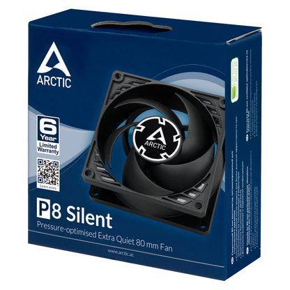 Arctic P8 Silent · Ventilador 80 mm (Negro)