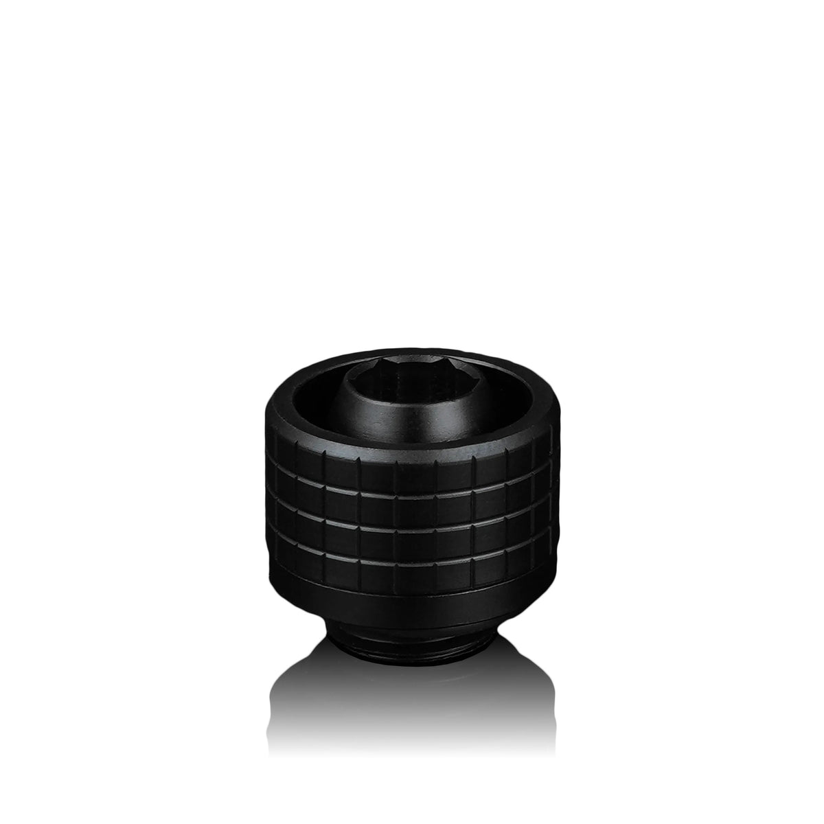 Thermal Grizzly DeltaMate Fitting ST16 Negro — Conector para tubo blando (soft-tube) 16/10 mm, rosca G1/4"