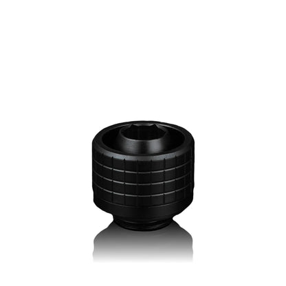 Thermal Grizzly DeltaMate Fitting ST16 Negro — Conector para tubo blando (soft-tube) 16/10 mm, rosca G1/4"