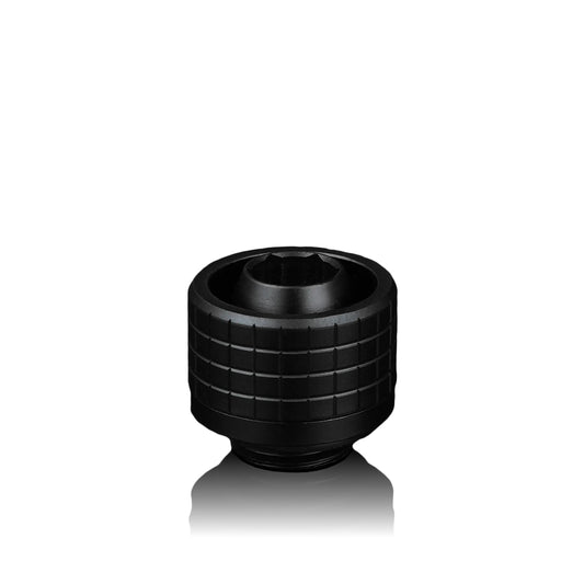 Thermal Grizzly DeltaMate Fitting ST16 Negro — Conector para tubo blando (soft-tube) 16/10 mm, rosca G1/4"