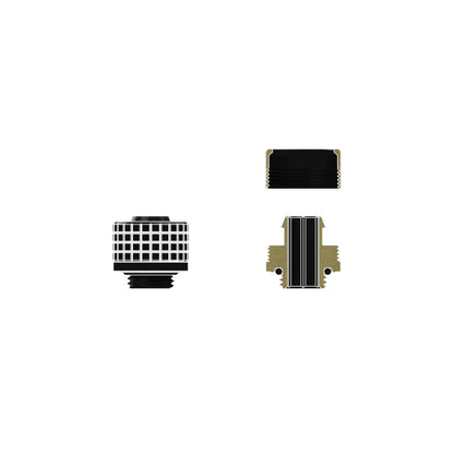Thermal Grizzly DeltaMate Fitting ST16 Negro — Conector para tubo blando (soft-tube) 16/10 mm, rosca G1/4"