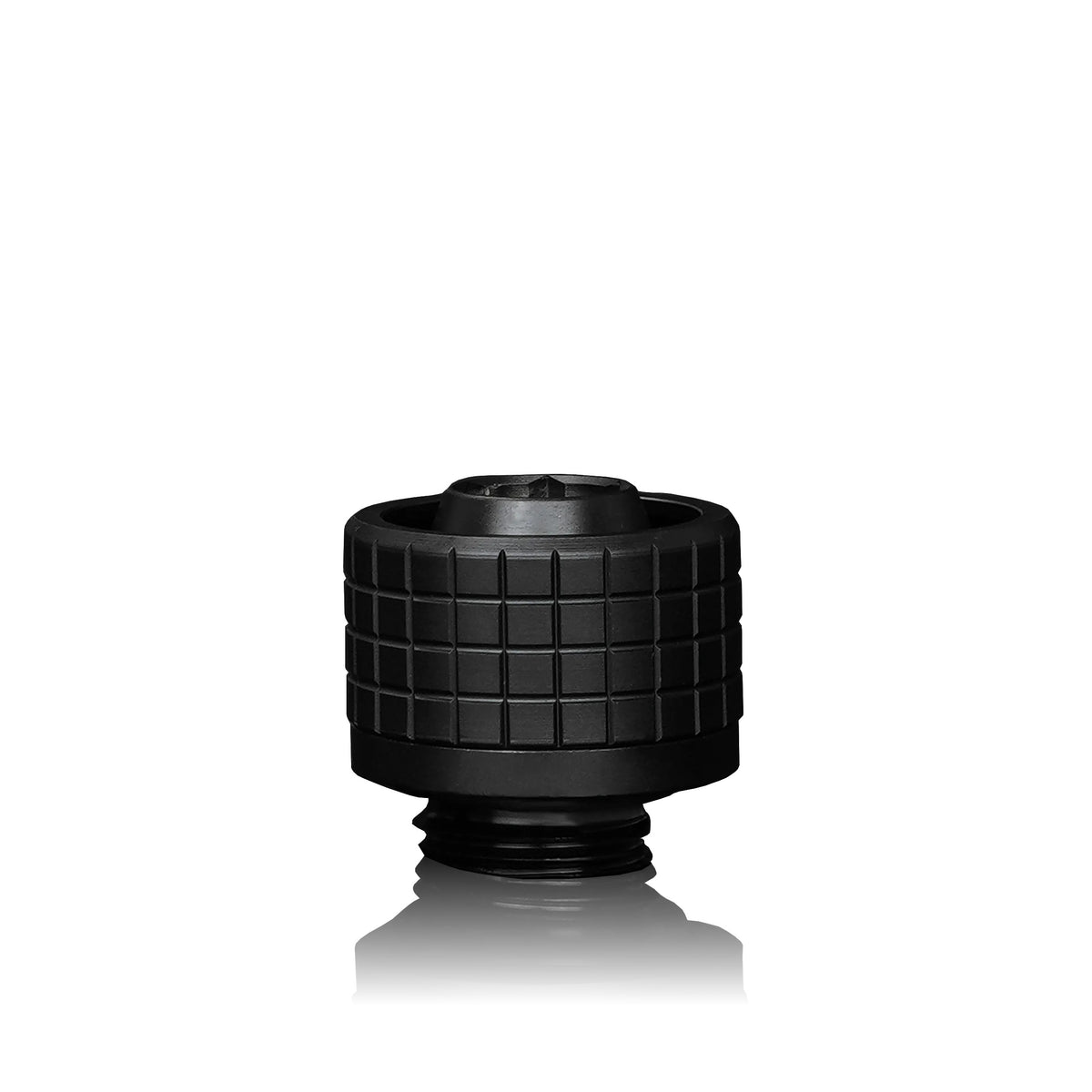 Thermal Grizzly DeltaMate Fitting ST16 Negro — Conector para tubo blando (soft-tube) 16/10 mm, rosca G1/4"