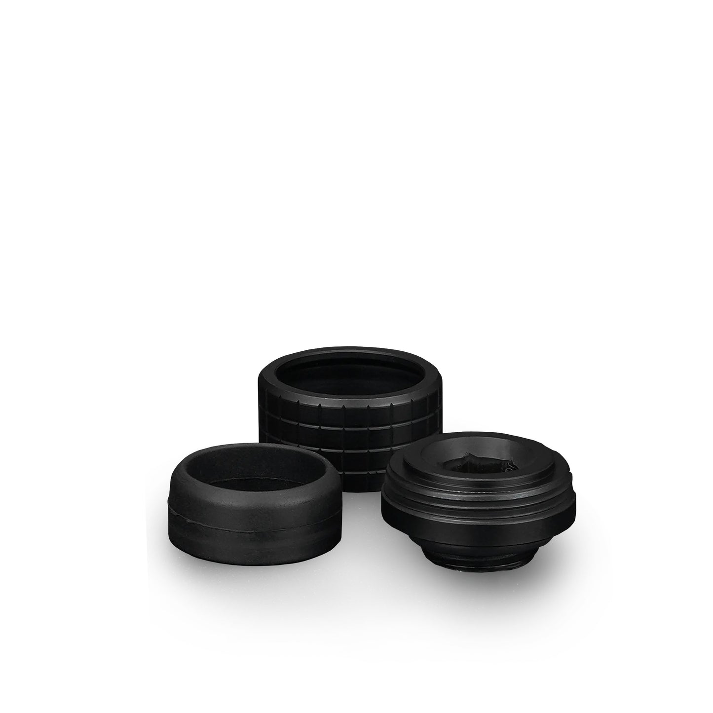 Thermal Grizzly DeltaMate Fitting HT16 Negro — Conector para tubo rígido (hard-tube) 16 mm, rosca G1/4"