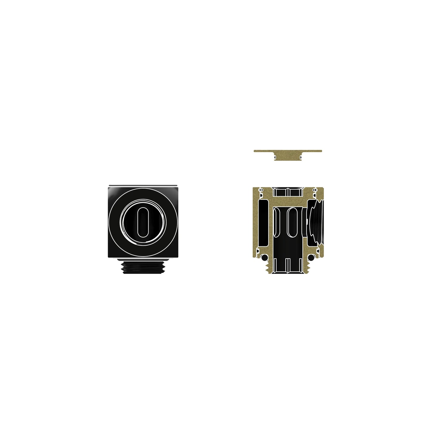 Thermal Grizzly DeltaMate Rotary - Adaptador Rotativo 90°, Negro (G1/4")