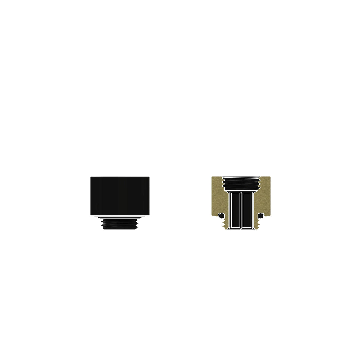 Extensor DeltaMate MF14 Negro (macho-hembra, 14 mm) - Thermal Grizzly