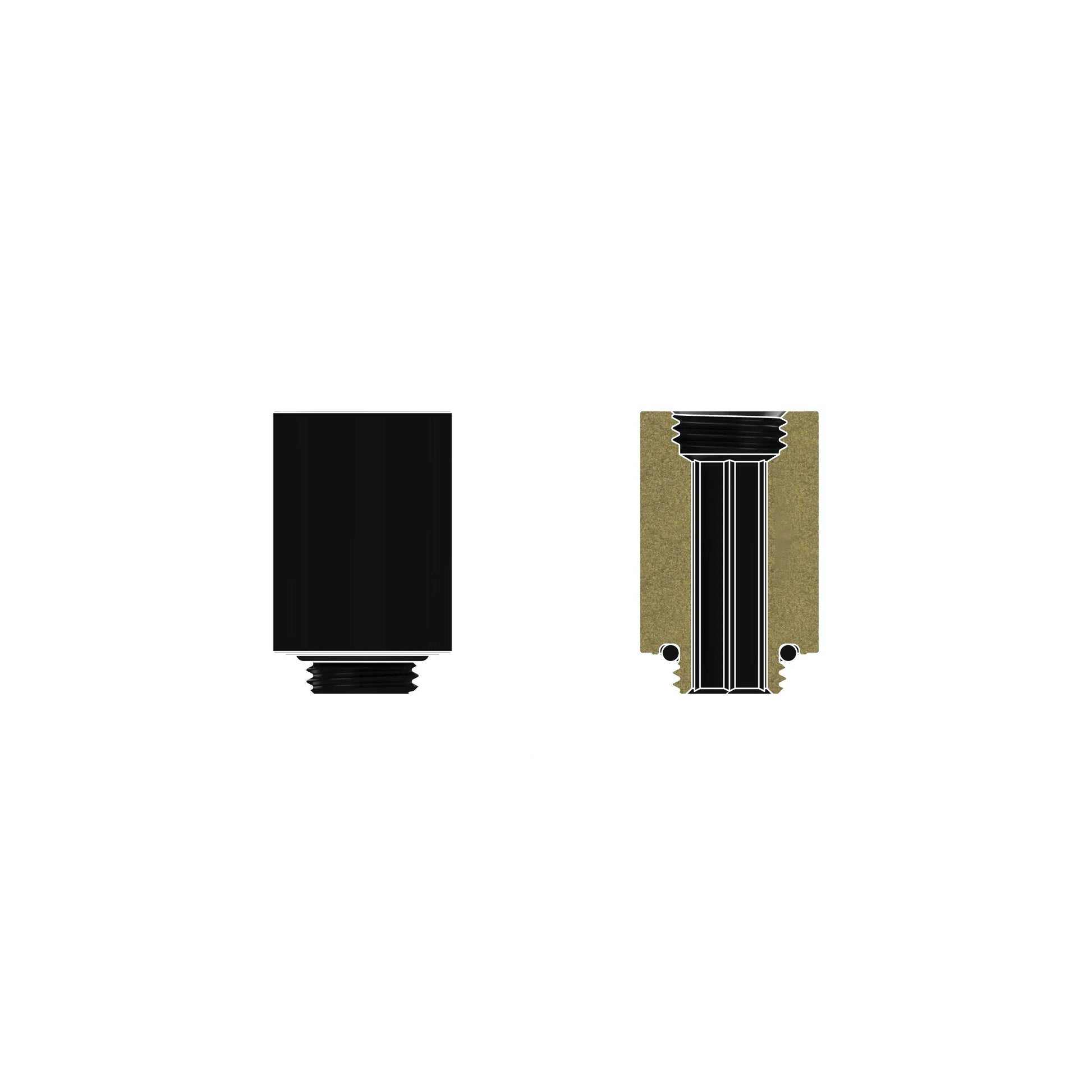 Extensor DeltaMate MF28 Negro (macho-hembra, 28 mm) - Thermal Grizzly