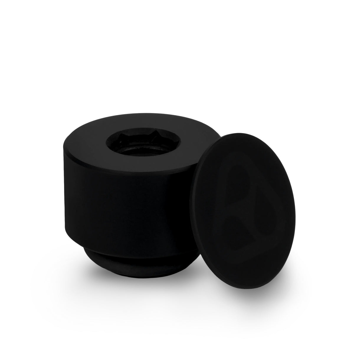 Thermal Grizzly DeltaMate Drain Valve Negro — Válvula de drenaje G1/4" con conector rápido de 10 mm