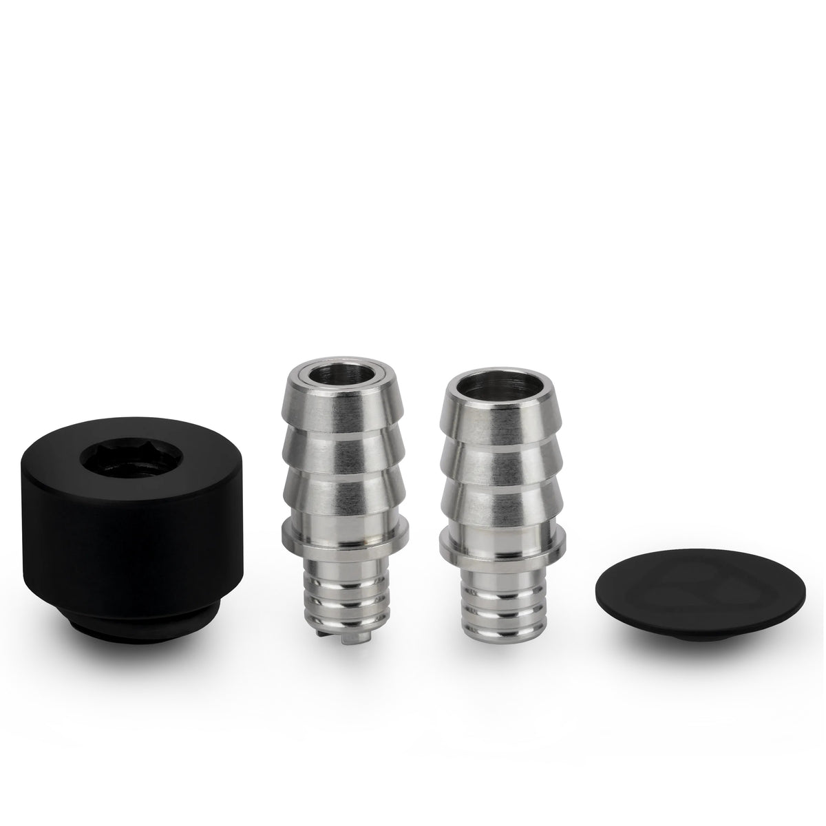 Thermal Grizzly DeltaMate Drain Valve Negro — Válvula de drenaje G1/4" con conector rápido de 10 mm