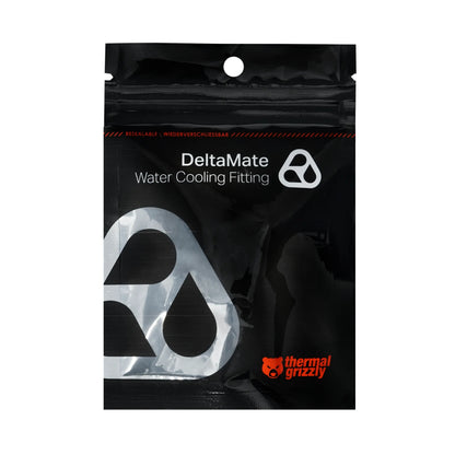 Thermal Grizzly DeltaMate Drain Valve Negro — Válvula de drenaje G1/4" con conector rápido de 10 mm