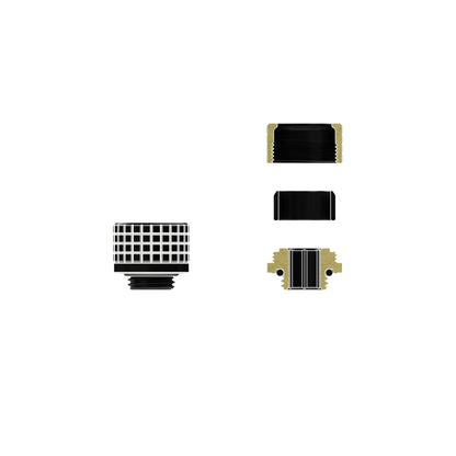 Thermal Grizzly DeltaMate Fitting HT14 Negro — Conector para tubo rígido (hard-tube) 14 mm, rosca G1/4"