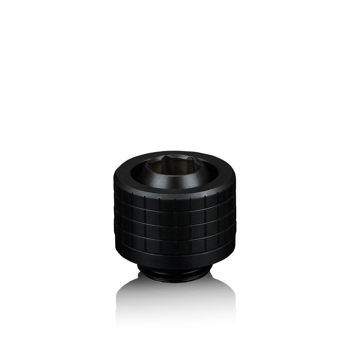 Thermal Grizzly DeltaMate Fitting ST13 Negro — Conector para tubo blando (soft-tube) 13/10 mm, rosca G1/4"