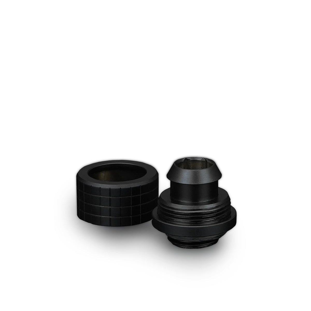 Thermal Grizzly DeltaMate Fitting ST13 Negro — Conector para tubo blando (soft-tube) 13/10 mm, rosca G1/4"