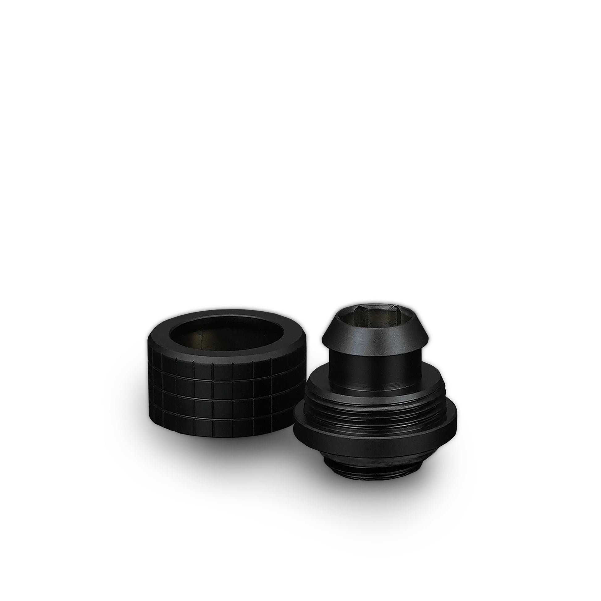 Thermal Grizzly DeltaMate Fitting ST13 Negro — Conector para tubo blando (soft-tube) 13/10 mm, rosca G1/4"