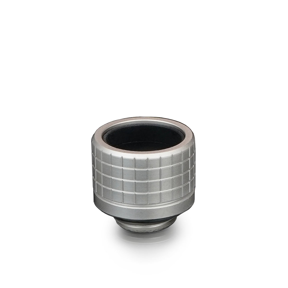 Thermal Grizzly DeltaMate Fitting HT16 Níquel Mate — Conector para tubo rígido (hard-tube) 16 mm, rosca G1/4"