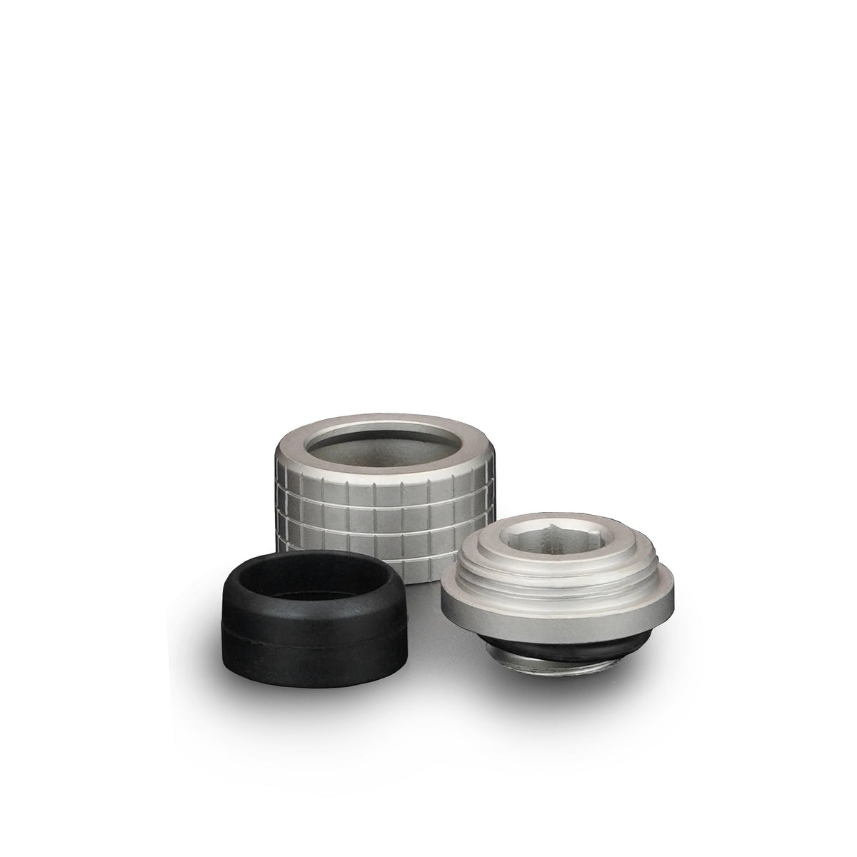 Thermal Grizzly DeltaMate Fitting HT14 Níquel Mate — Conector para tubo rígido (hard-tube) 14 mm, rosca G1/4"