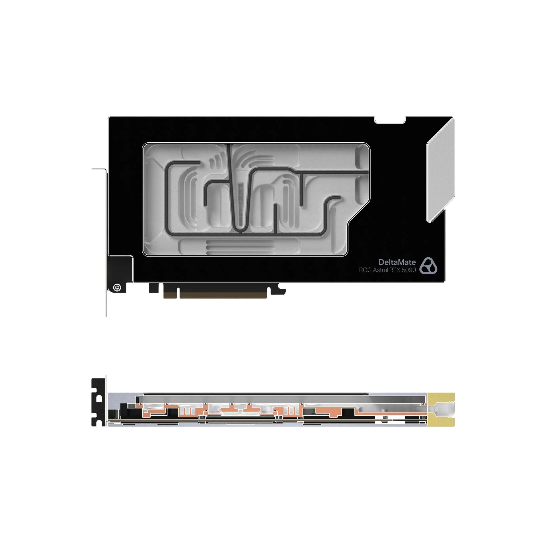 Thermal Grizzly DeltaMate - Bloque de Agua para GPU ASUS ROG Astral RTX 5090 (Direct Terminal, ARGB)
