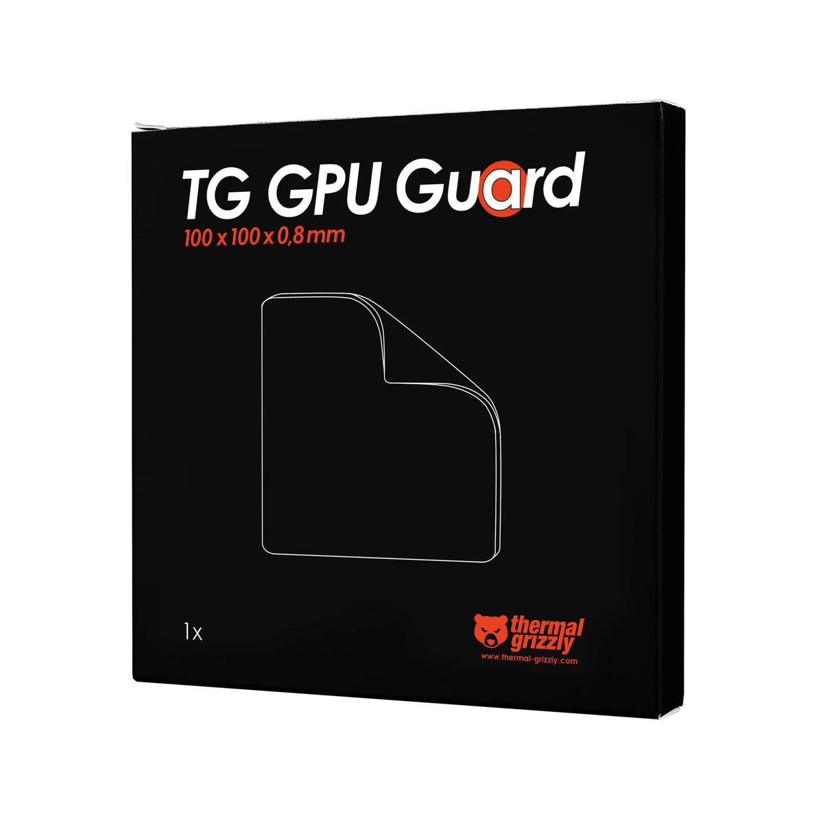Thermal Grizzly GPU Guard 100 x 100 x 0,8 mm - Lámina protectora universal recortable para GPU