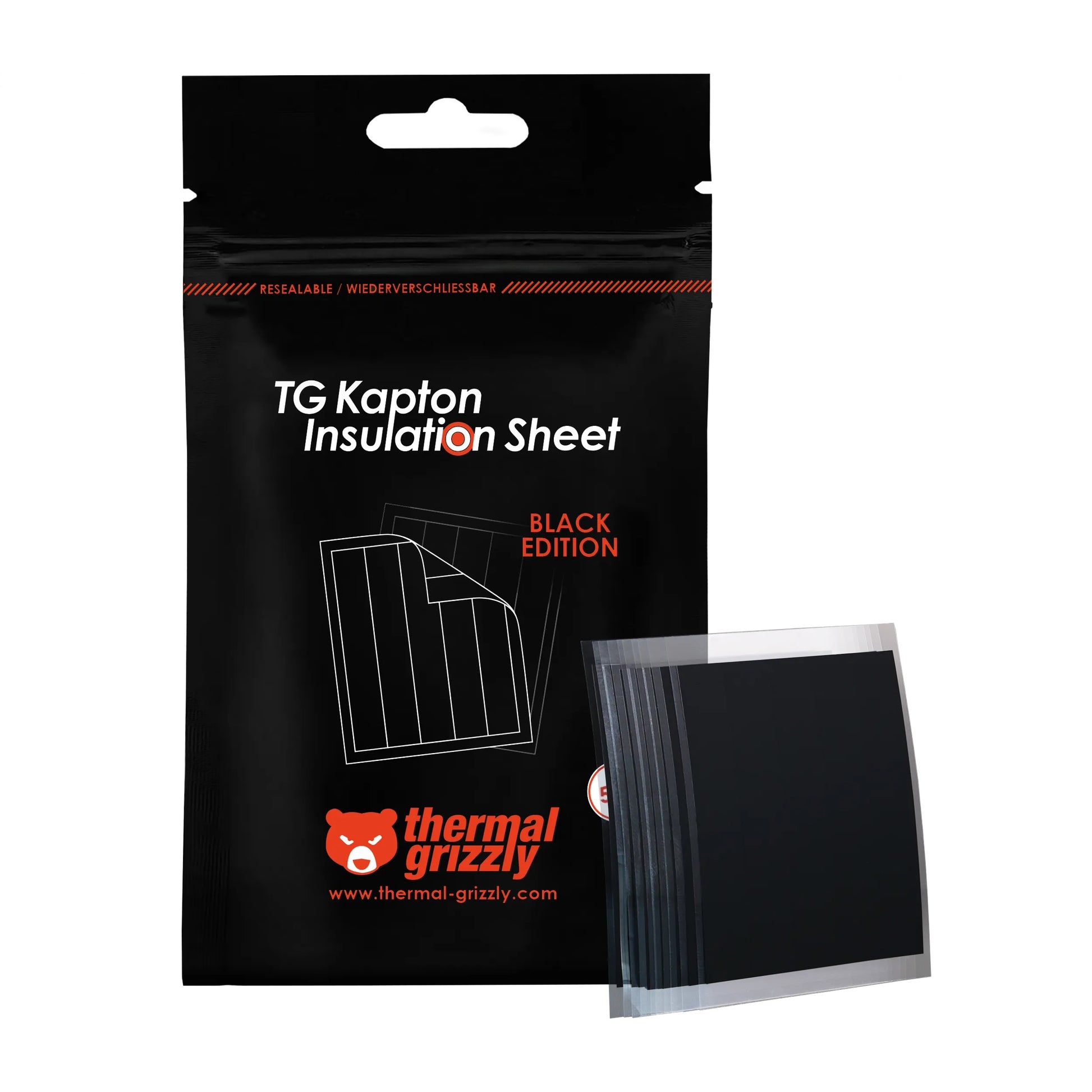 Thermal Grizzly Lámina Aislante Kapton — Black Edition (50 tiras)