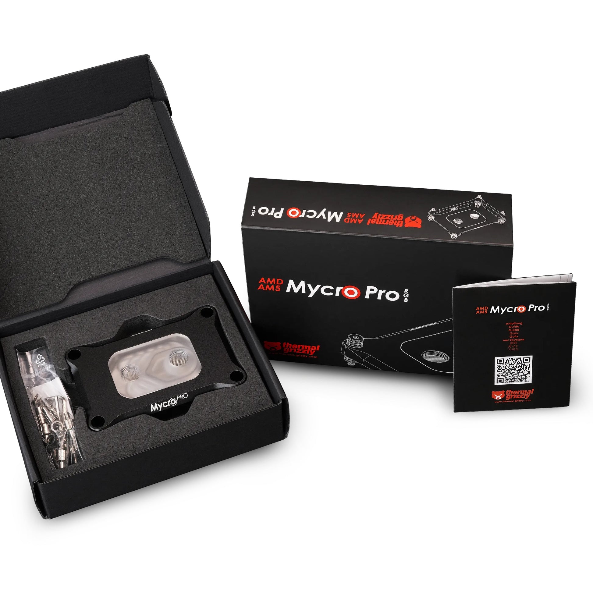 Thermal Grizzly AMD AM5 Mycro Pro RGB — Bloque de Agua para CPU (AM5 / AM4) con Iluminación ARGB