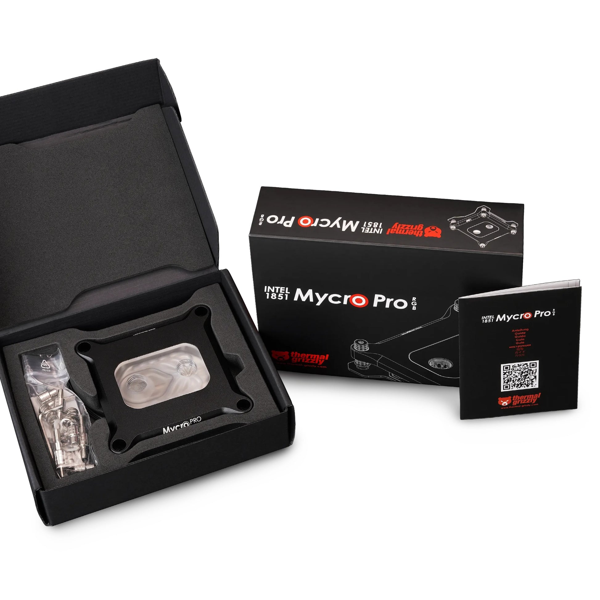 Thermal Grizzly Intel 1851 Mycro Pro RGB — Bloque de Agua para CPU (LGA1851 / LGA1700) con Iluminación ARGB