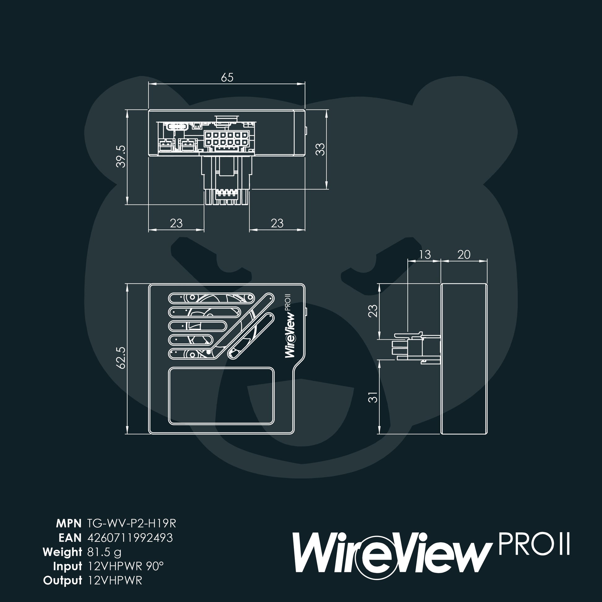 Thermal Grizzly WireView Pro II GPU 12V-2x6 Reversed | Monitor de energía por pin con pantalla