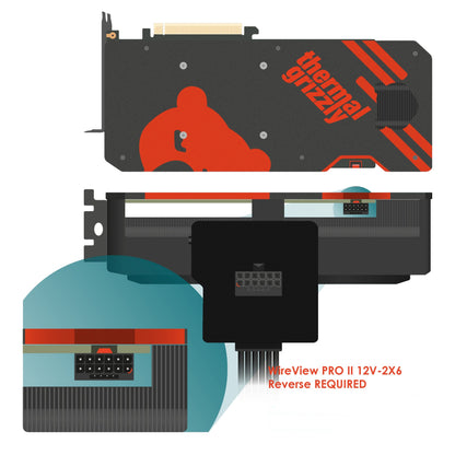 Thermal Grizzly WireView Pro II GPU 12V-2x6 Reversed | Monitor de energía por pin con pantalla