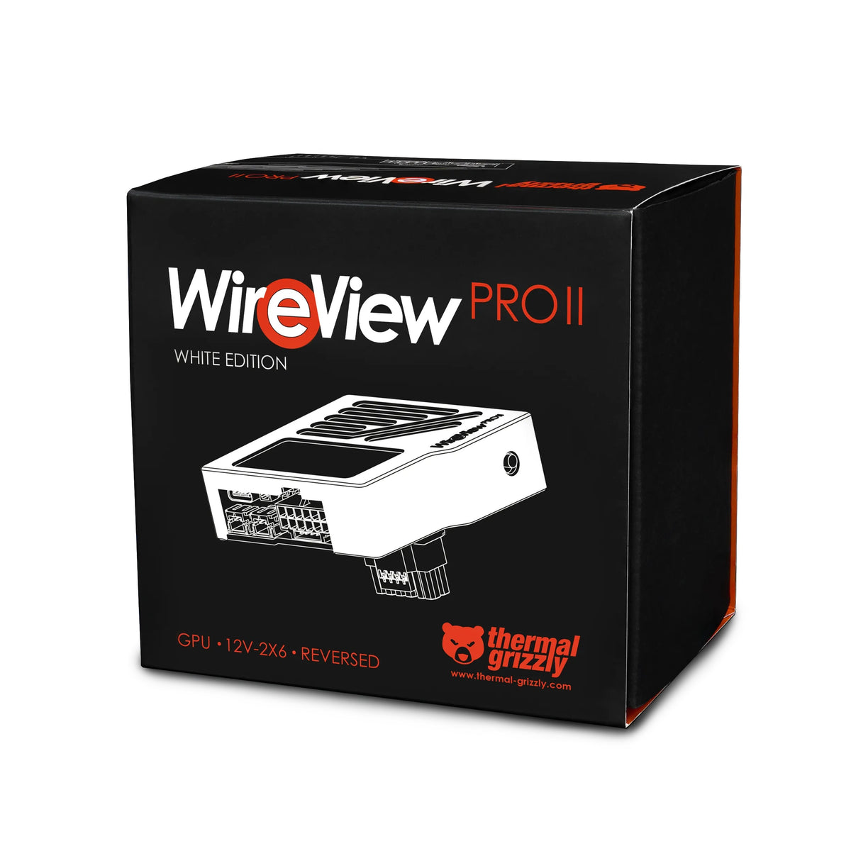 Thermal Grizzly WireView Pro II GPU 12V-2x6 Reversed — White Edition | Monitor de energía por pin con pantalla