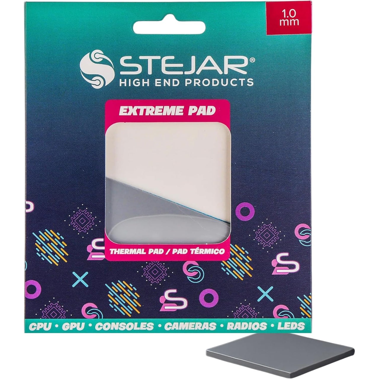 Stejar Thermal PAD 95X45X1.0MM 12.8 W/MK Extreme Alto Rendimiento Value Pack