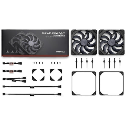 Noctua NF-A14x25 G2 PWM SX2-Pp CH.BK · Ventilador 140 mm