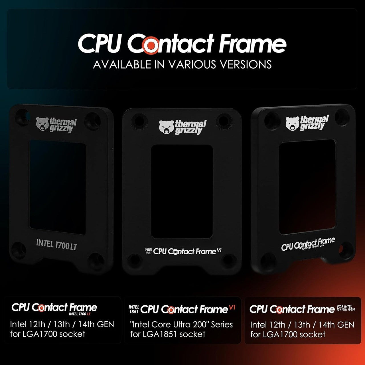 Thermal Grizzly CPU Contact Frame Intel LGA1851 V1