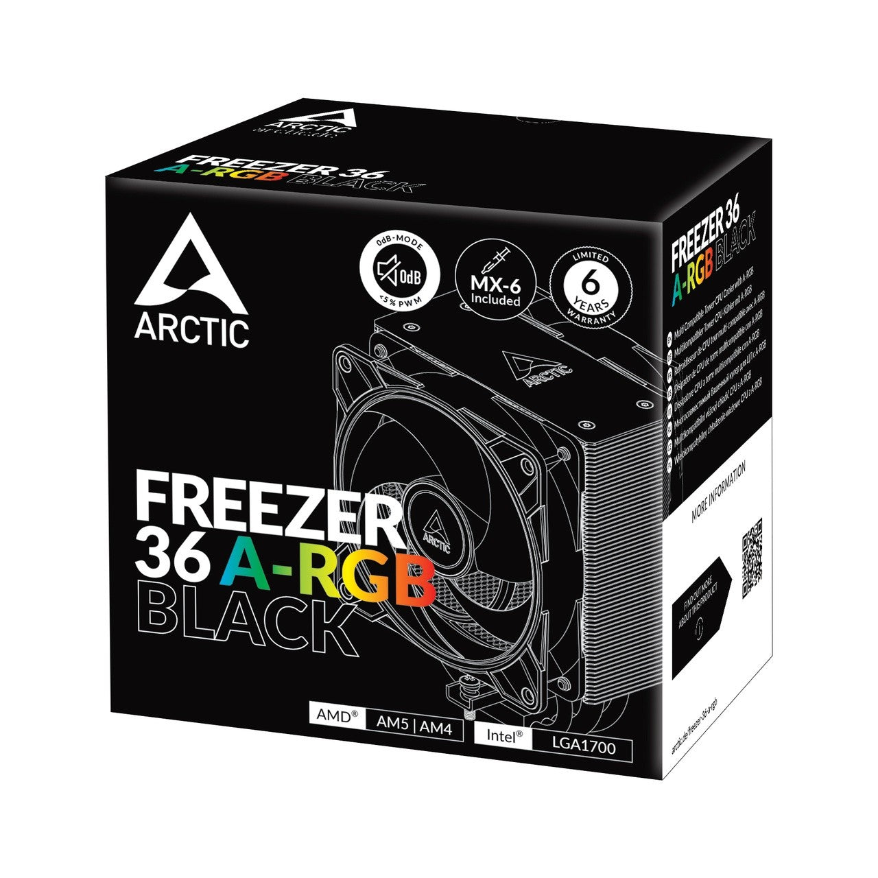 Arctic Freezer 36 A-RGB (Black) · Disipador de Aire