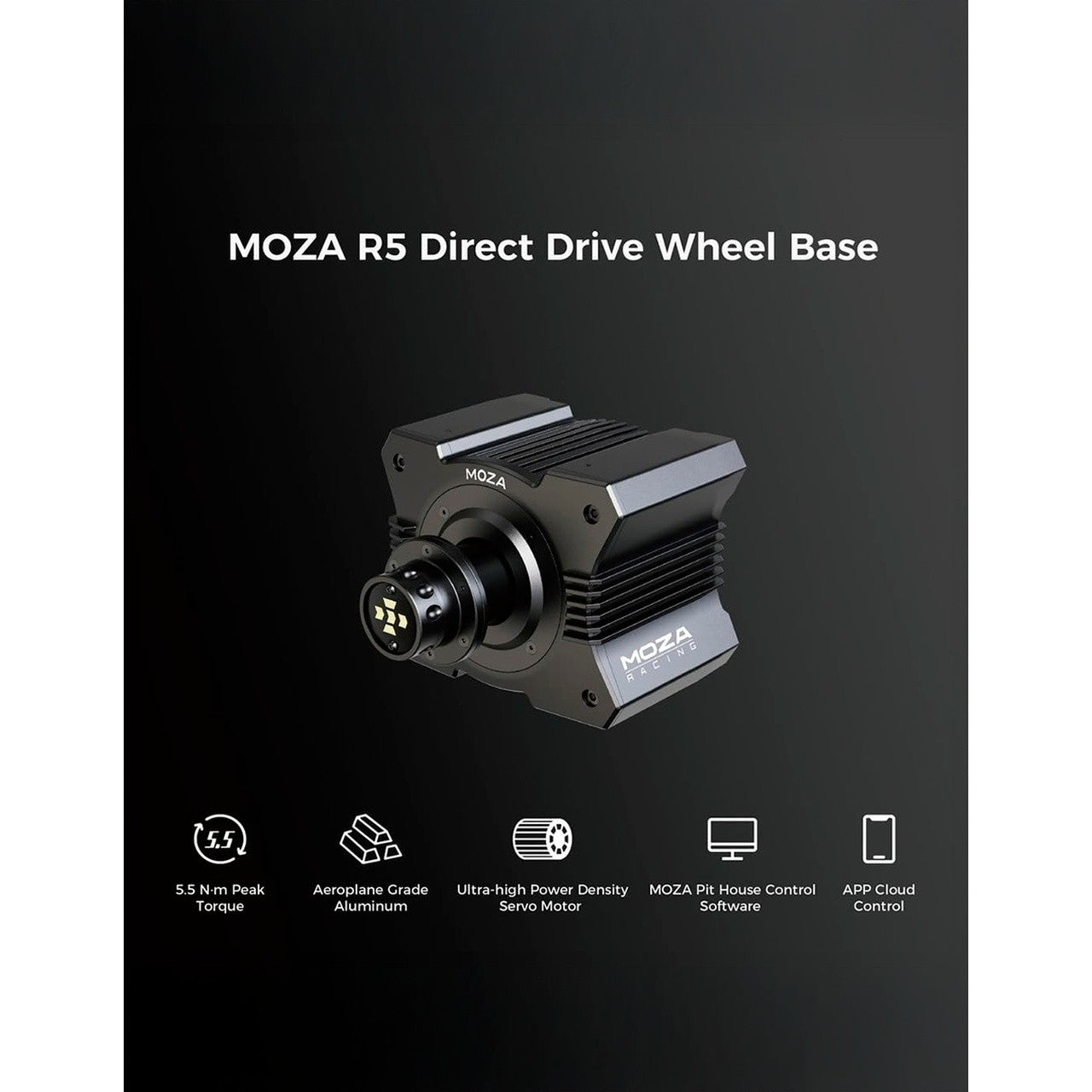 MOZA R5 Bundle · Simulador de Carreras